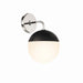 Stellar 1-Light Wall Sconce Opal Polished Nickel