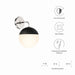 Stellar 1-Light Wall Sconce Opal Polished Nickel