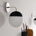 Stellar 1-Light Wall Sconce Opal Polished Nickel