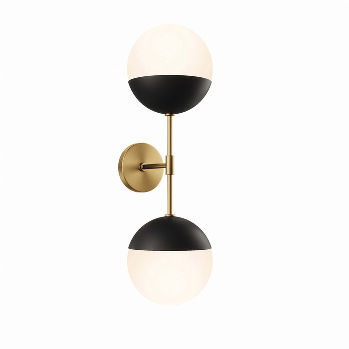 Modway Stellar 2-Light Wall Sconce in Brown - Side View