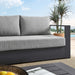 Tahoe Outdoor Patio Powder-Coated Aluminum Sofa Gray Gray