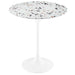 Modway Lippa Round Terrazzo Side Table Living Room Furniture in White