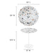 Modway Lippa Round Terrazzo Side Table Living Room Furniture in White - Detail View