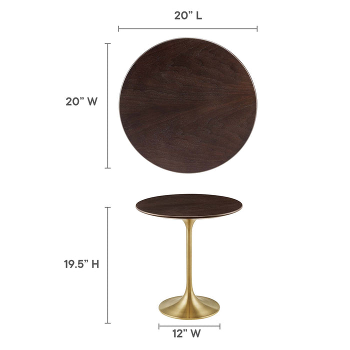 Lippa Round Wood Side Table