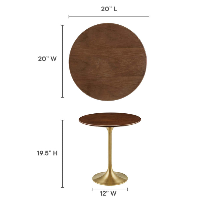 Lippa Round Wood Side Table