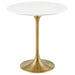 Modway Lippa 20" Round Wood Side Table in 20" - front view