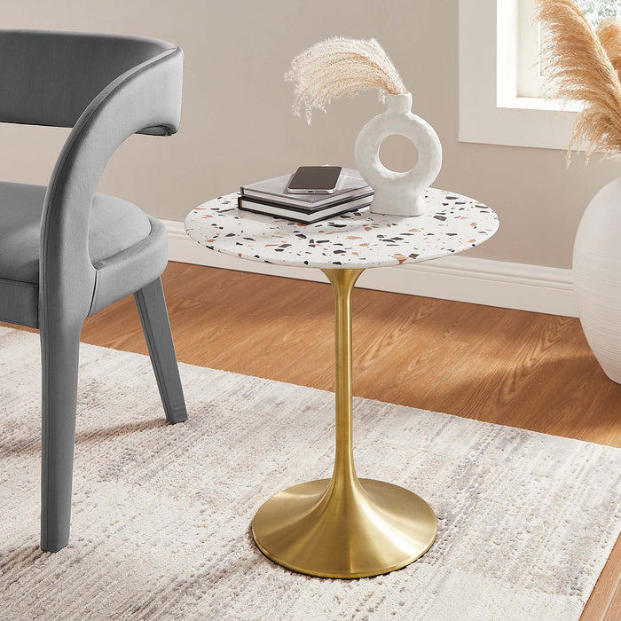 Modway Lippa Round Terrazzo Side Table Living Room Furniture - Features