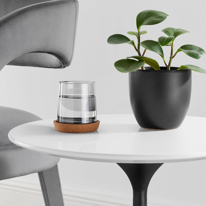 Modway Lippa 20" Round Wood Side Table in 20" - detail view