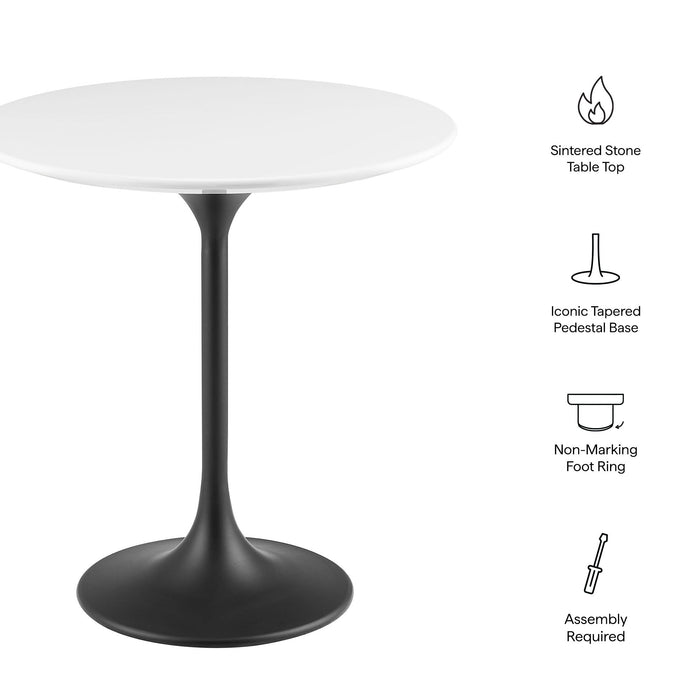 Modway Lippa 20" Round Wood Side Table in 20" - dimensions and specifications