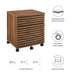Modway Render Wood File Cabinet Storage Shelf in Brown - Side View