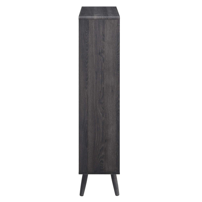 Modway Transmit 5 Shelf Wood Grain Bookcase - Lifestyle View