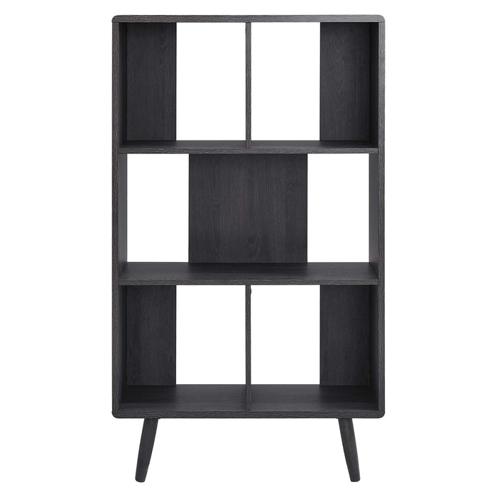 Modway Transmit 5 Shelf Wood Grain Bookcase - Dimensions