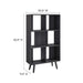 Modway Transmit 5 Shelf Wood Grain Bookcase in Black - Detail View