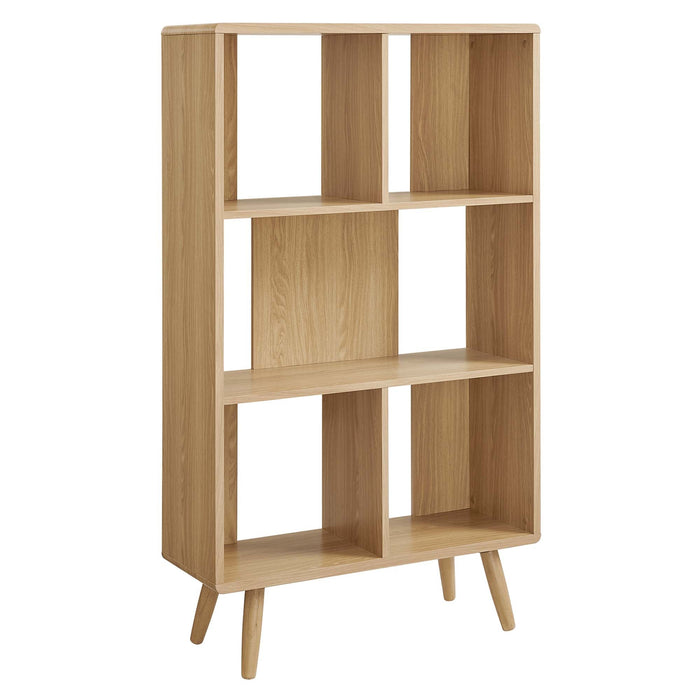 Modway Transmit 5 Shelf Wood Grain Bookcase - View 26