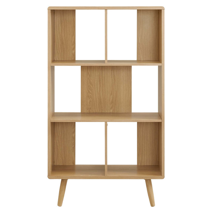 Modway Transmit 5 Shelf Wood Grain Bookcase - View 14