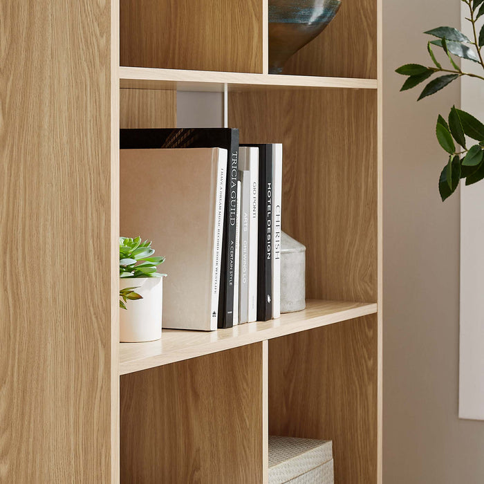 Modway Transmit 5 Shelf Wood Grain Bookcase - View 12