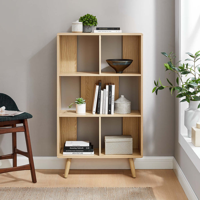 Modway Transmit 5 Shelf Wood Grain Bookcase - View 9