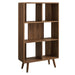 Modway Transmit 5 Shelf Wood Grain Bookcase in Black