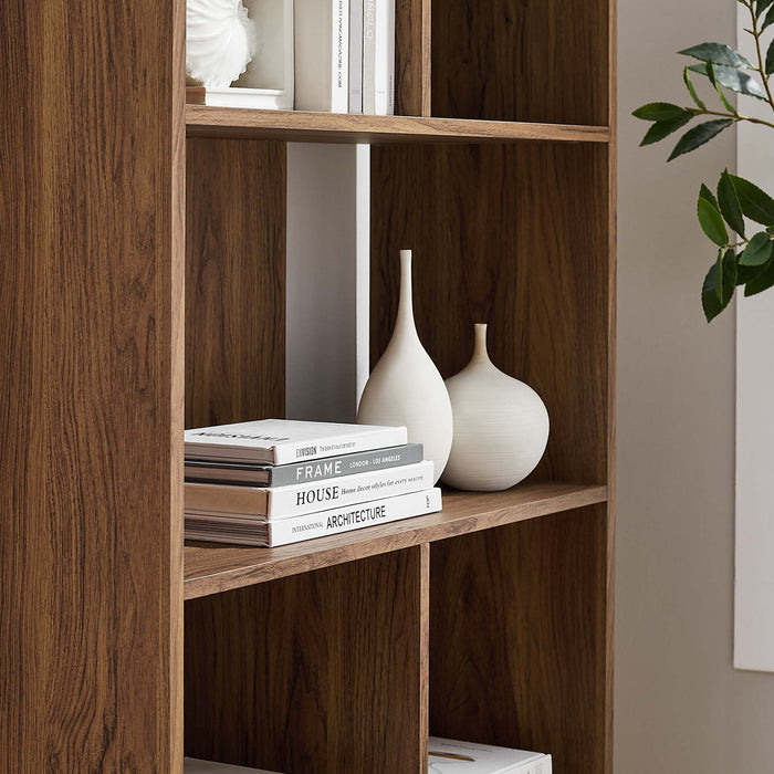 Modway Transmit 5 Shelf Wood Grain Bookcase - View 20
