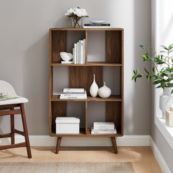 Modway Transmit 5 Shelf Wood Grain Bookcase - View 17