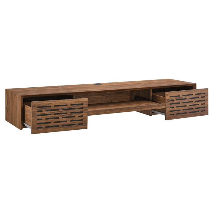 Modway Merit 60" Wall Mount Wood Office Desk - Close-Up