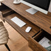 Modway Merit 60" Wall Mount Wood Office Desk in Brown - Detail View
