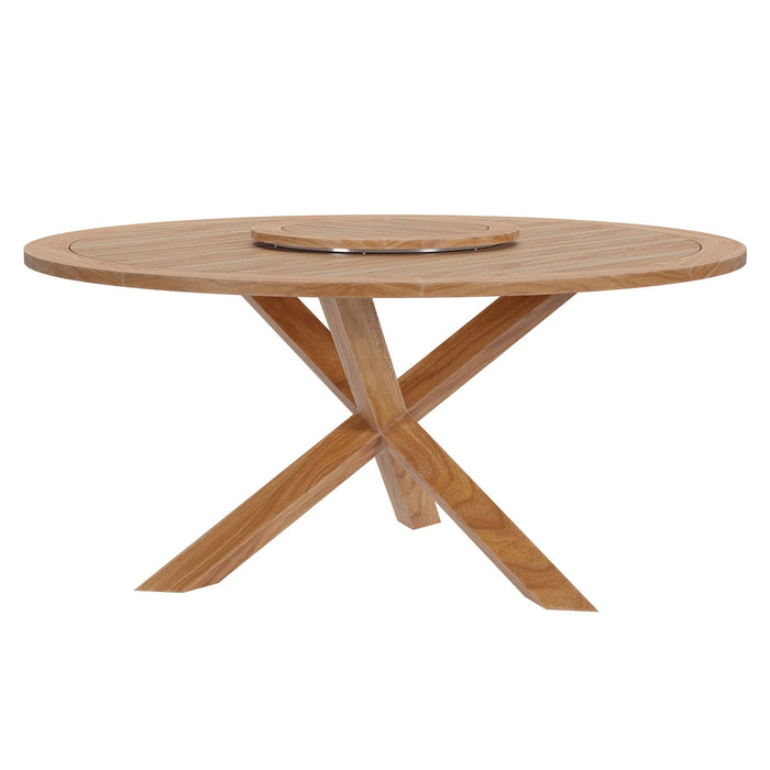 Wellspring 63" Outdoor Patio Teak Wood Dining Table - view 5