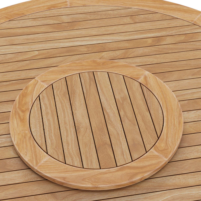 Wellspring 63" Outdoor Patio Teak Wood Dining Table - view 6