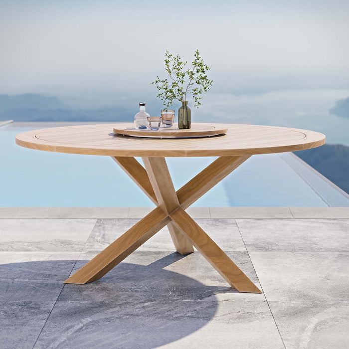 Wellspring 63" Outdoor Patio Teak Wood Dining Table - Modway \outdoor\dining tables