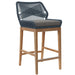 Wellspring Outdoor Patio Teak Wood Bar Stool - alternate angle view