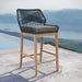 Wellspring Outdoor Patio Teak Wood Bar Stool - Modway \outdoor\bar stools