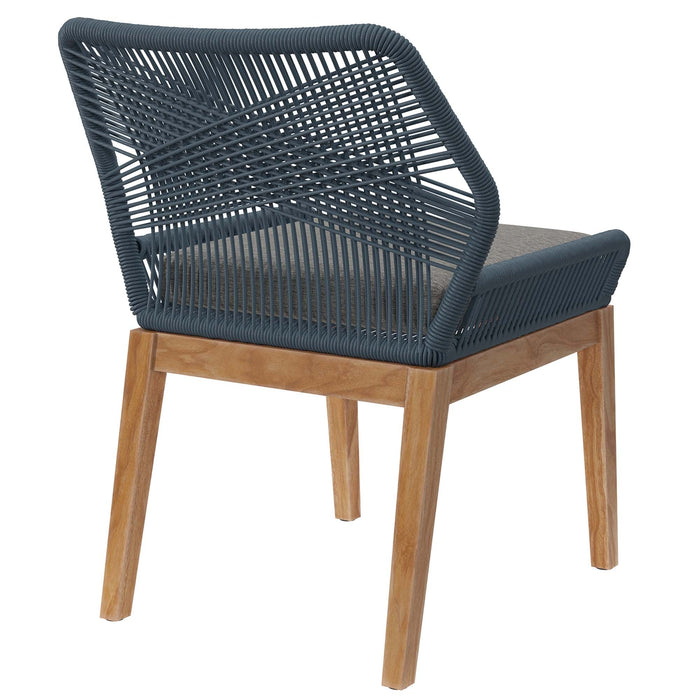 Wellspring Outdoor Patio Teak Wood Dining Chair - view 6