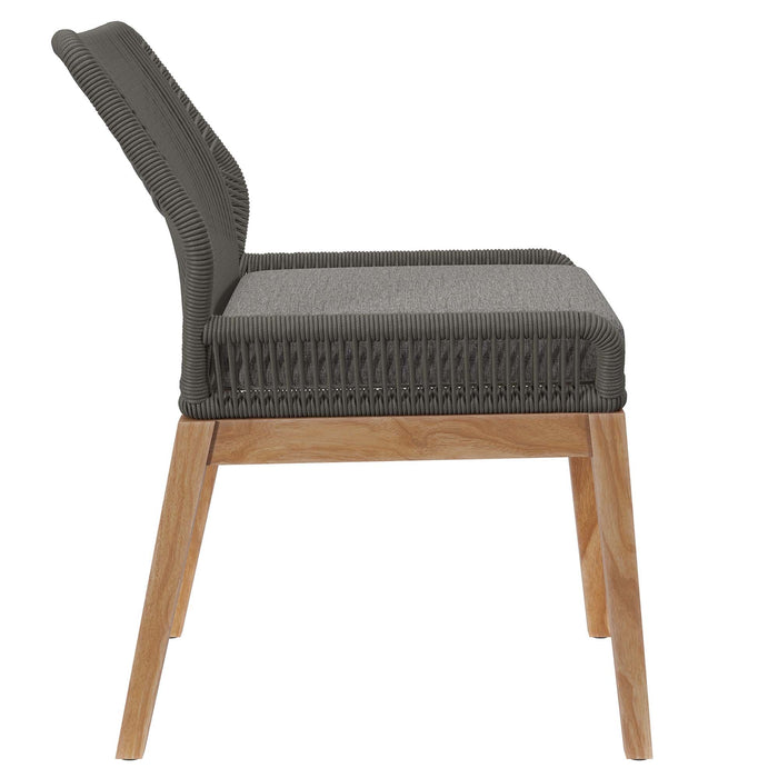 Wellspring Outdoor Patio Teak Wood Dining Chair - view 12