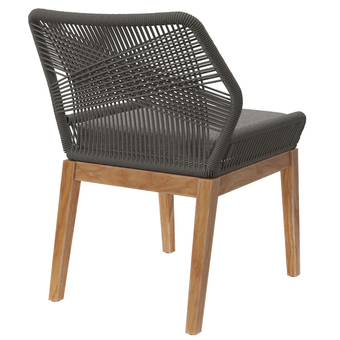 Wellspring Outdoor Patio Teak Wood Dining Chair - view 13