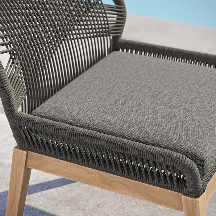 Wellspring Outdoor Patio Teak Wood Dining Chair - view 11