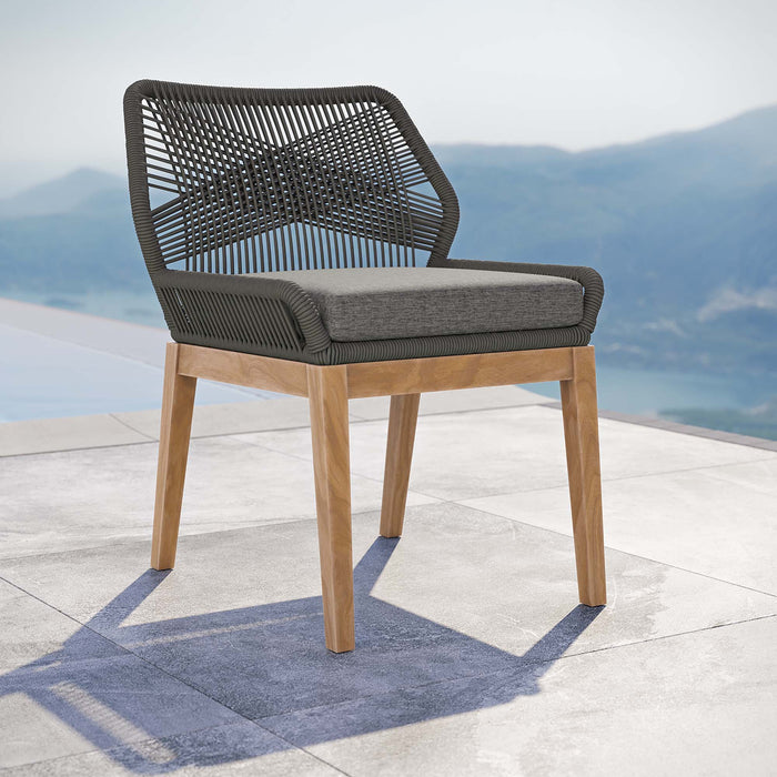 Wellspring Outdoor Patio Teak Wood Dining Chair - view 8