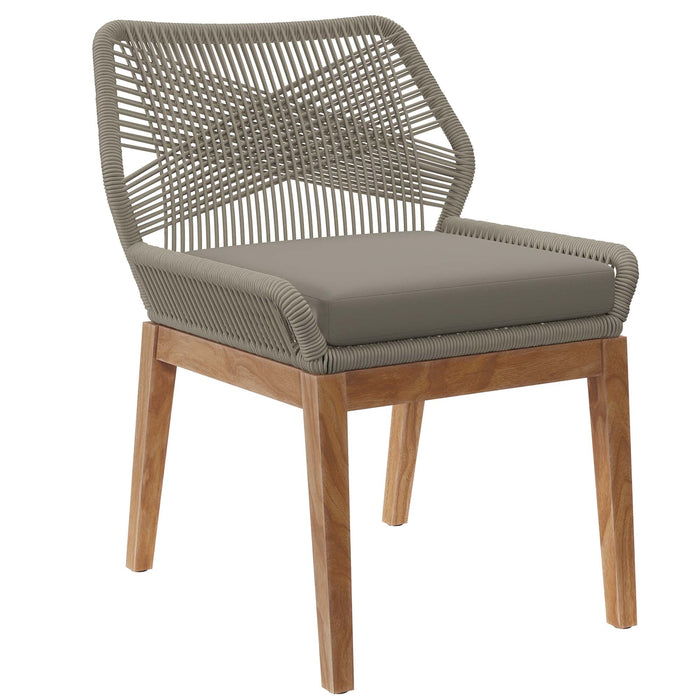 Wellspring Outdoor Patio Teak Wood Dining Chair - view 16