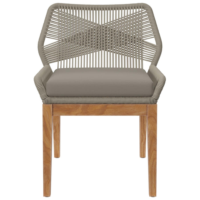 Wellspring Outdoor Patio Teak Wood Dining Chair - view 21
