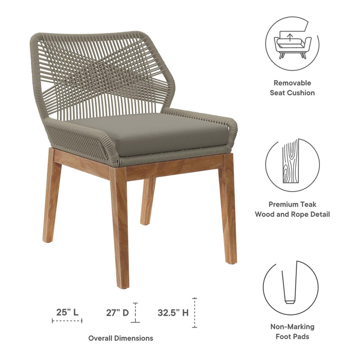 Wellspring Outdoor Patio Teak Wood Dining Chair - view 17