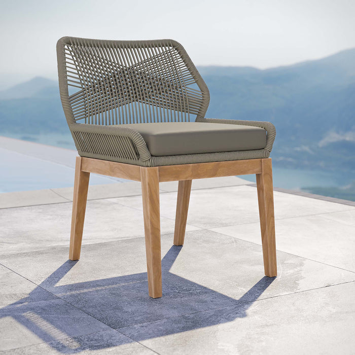 Wellspring Outdoor Patio Teak Wood Dining Chair - view 15