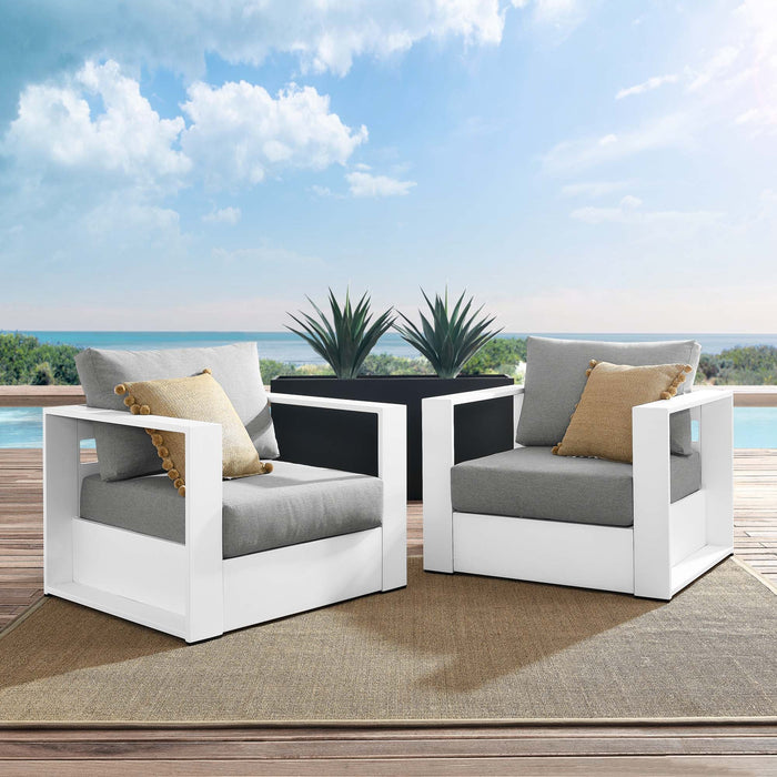 Modway Tahoe 2-Piece Outdoor Patio Powder-Coated Aluminum Armchair Set Living Room Furniture - View 25