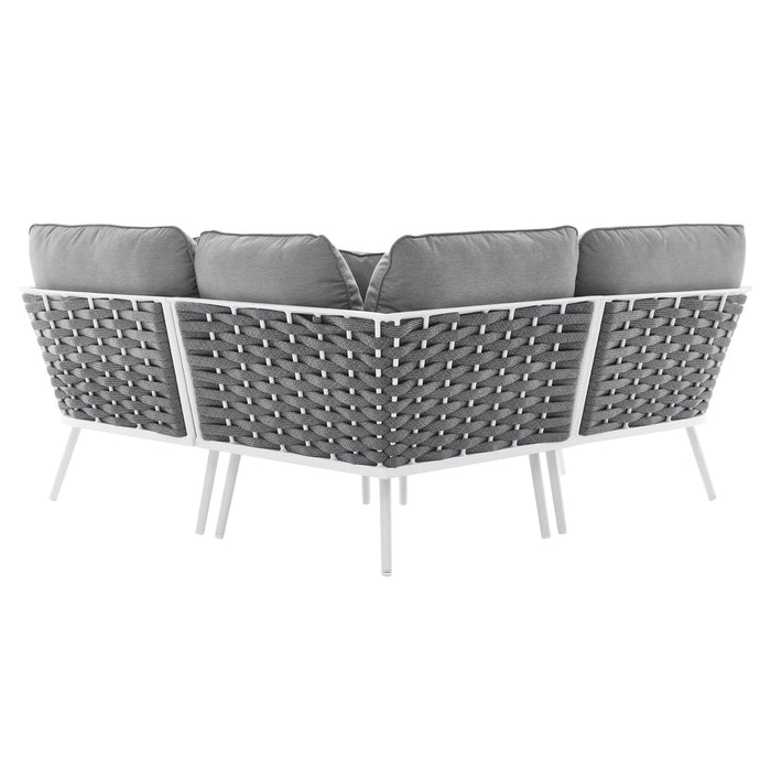 Stance Outdoor Patio Aluminum Small Sectional Sofa - view 12