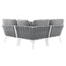 Stance Outdoor Patio Aluminum Small Sectional Sofa - view 12