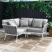 Stance Outdoor Patio Aluminum Small Sectional Sofa - Modway \outdoor\sofas & sectionals