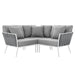 Stance Outdoor Patio Aluminum Small Sectional Sofa - alternate angle view