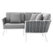 Stance Outdoor Patio Aluminum Small Sectional Sofa - view 5
