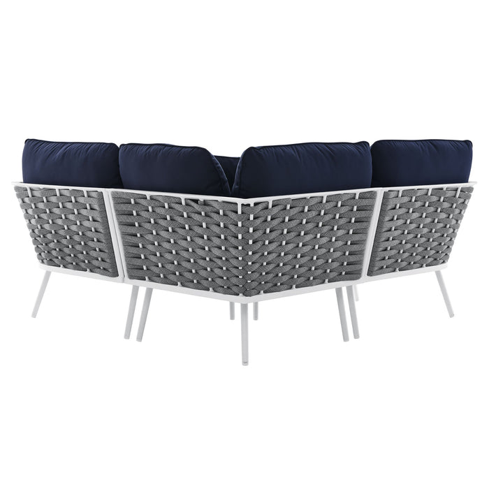 Stance Outdoor Patio Aluminum Small Sectional Sofa - view 23