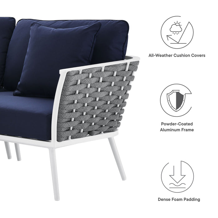 Stance Outdoor Patio Aluminum Small Sectional Sofa - view 16