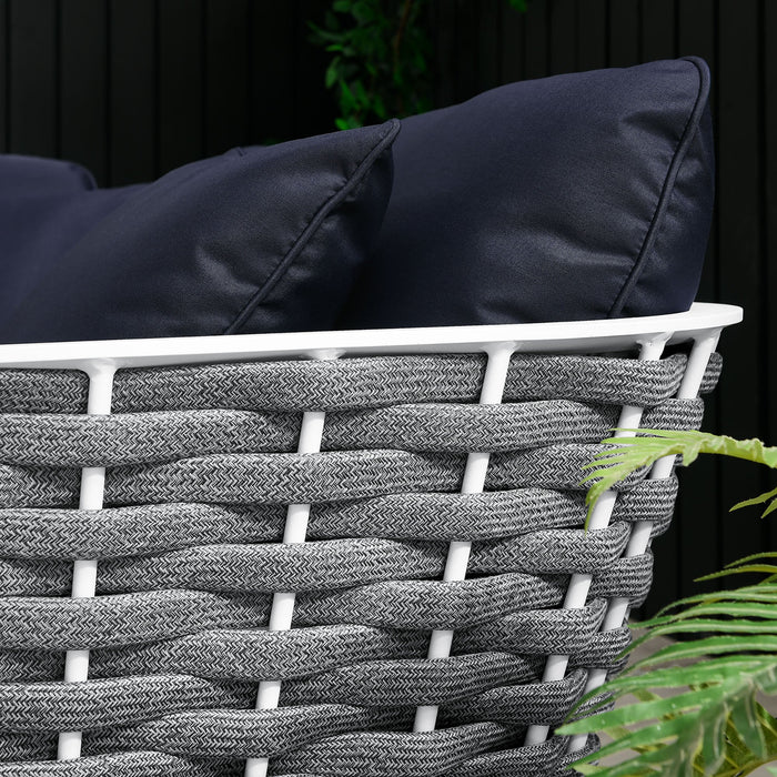Stance Outdoor Patio Aluminum Small Sectional Sofa - view 17