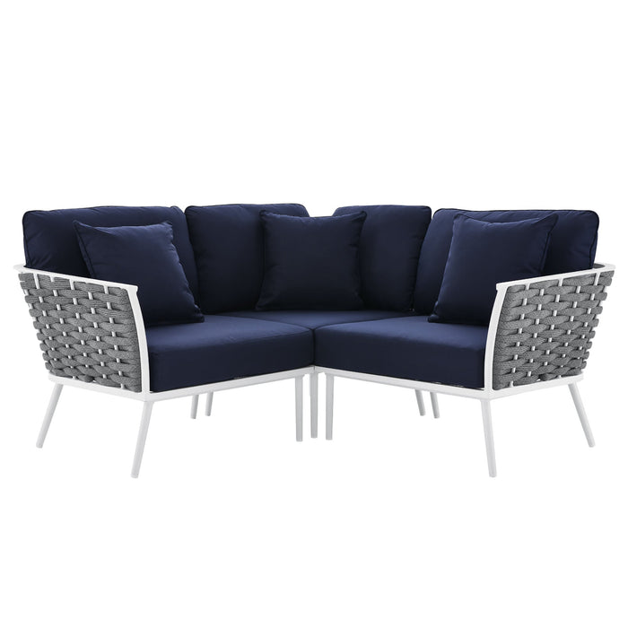 Stance Outdoor Patio Aluminum Small Sectional Sofa - view 15
